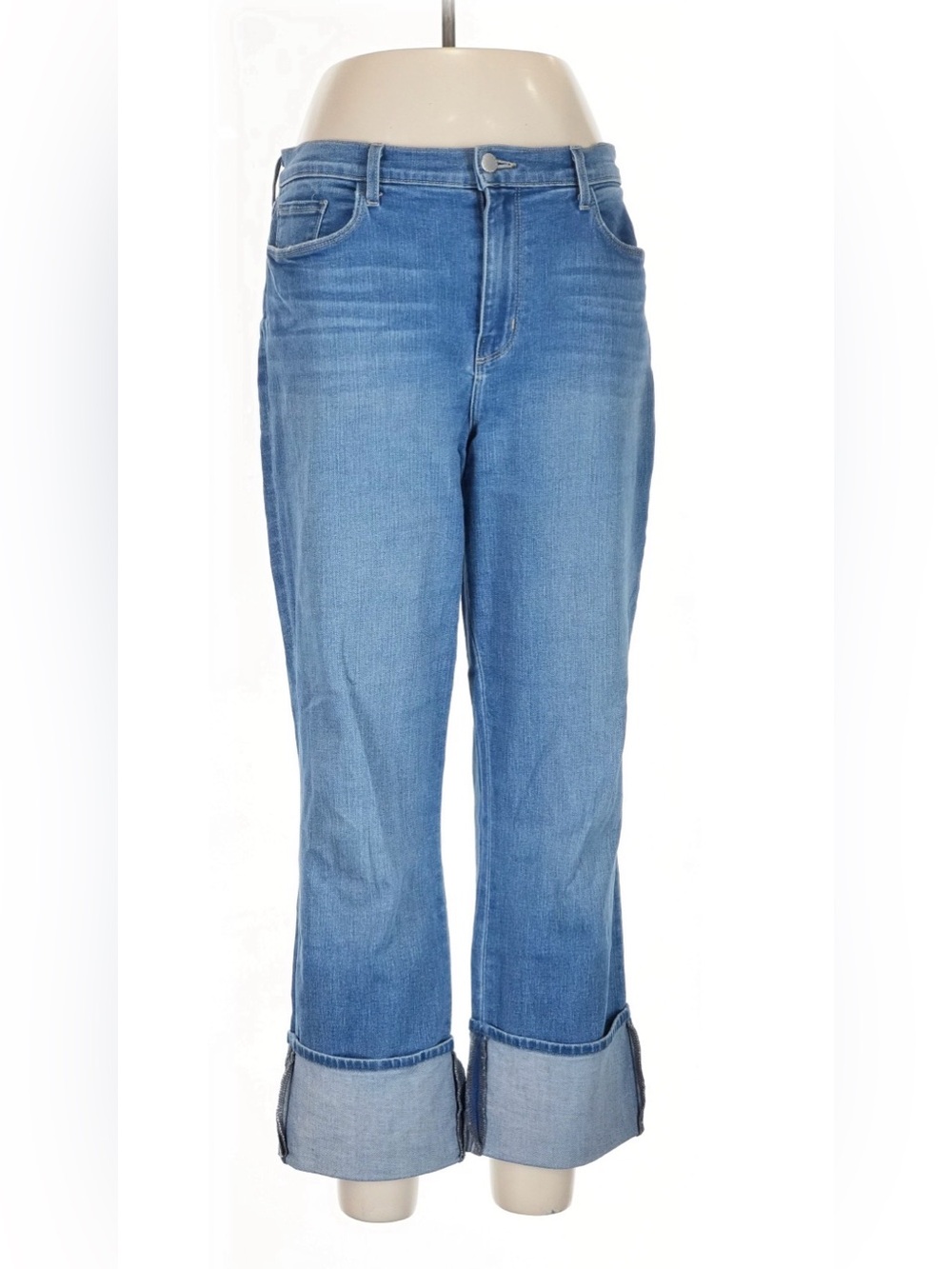 L’agence Mid-Rise, Light Blue, Cropped Cuffed Denim Jeans, size 31 or 12
